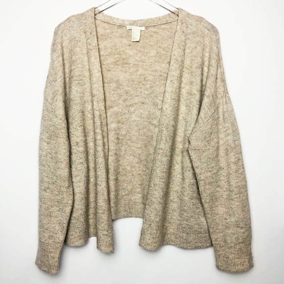 H&M Sweaters - H&M | Basic Beige Soft Open Front Cardigan L